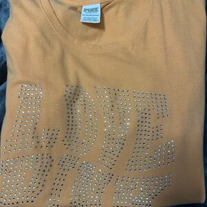 Pink rhinestones shirt